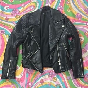 topshop pleather jacket